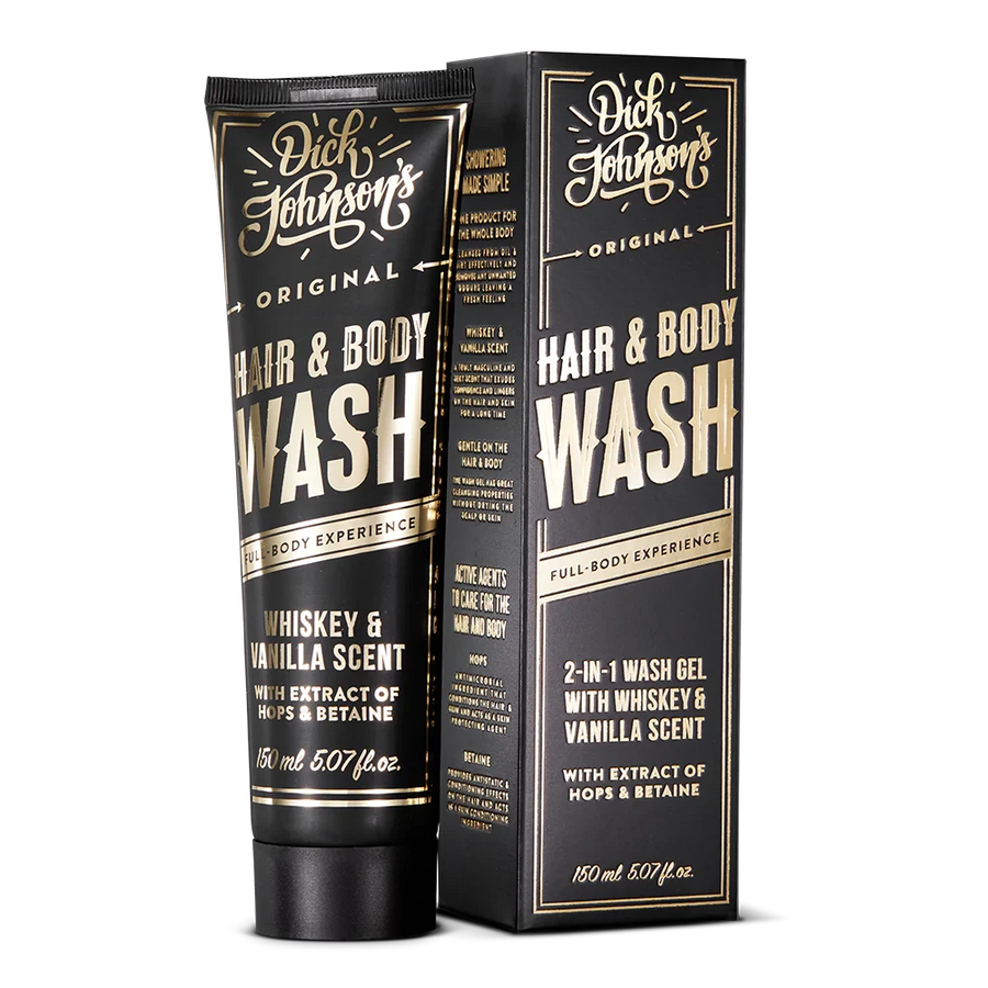 Hair & Body Wash 150 ml - Whiskey Vanilla Shampoo Dick Johnson 